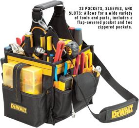 img 3 attached to Durable DEWALT DG5582 Electrical and Maintenance Tool Carrier: Perfect for Organized Storage and Easy Access to Tools with Parts Tray - 11 Inches, 23 Pockets