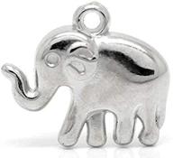 🐘 lucky elephant charm pendants – 48-pack, silver tone, ccb plastic, 1-inch, diy jewelry-making supplies logo