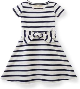 img 4 attached to 💃 Adorable and Stylish: Hope & Henry Girls' Short Sleeve Tie-Waist Knit Dress