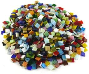 img 4 attached to 🎨 NABLUE Assorted Color Vitreous Glass Mosaic Tiles - Ideal for Home Decoration and Crafts Supply - 0.4x0.4 inches - 500 Pieces - 300 g