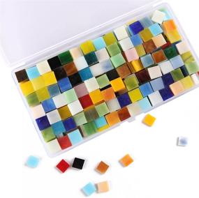 img 3 attached to 🎨 NABLUE Assorted Color Vitreous Glass Mosaic Tiles - Ideal for Home Decoration and Crafts Supply - 0.4x0.4 inches - 500 Pieces - 300 g