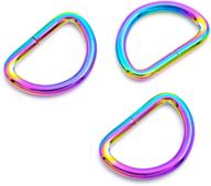 melordy 1 inch d ring metal buckle for webbing backpack bag leathercraft strap pets collar diy sewing parts accessories (8pcs) - rainbow logo