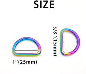 img 3 attached to MELORDY 1 Inch D Ring Metal Buckle for Webbing Backpack Bag Leathercraft Strap Pets Collar DIY Sewing Parts Accessories (8pcs) - Rainbow