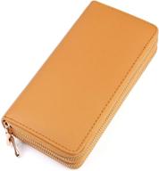 👛 timeless leatherette zip around wallet: exquisite women's handbags & wallets logo