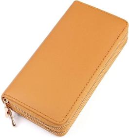 img 4 attached to 👛 Timeless Leatherette Zip Around Wallet: Exquisite Women's Handbags & Wallets