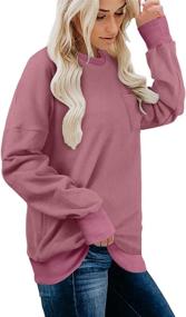 img 3 attached to 👚 Sweatshirts for Women: Crewneck Long Sleeve Shirts, Ideal Fall Tunic Tops for Leggings - OFEEFAN