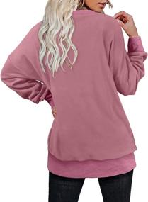 img 2 attached to 👚 Sweatshirts for Women: Crewneck Long Sleeve Shirts, Ideal Fall Tunic Tops for Leggings - OFEEFAN