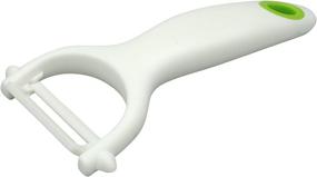 img 2 attached to 🥔 Ceramic Y-Peeler by Lynn & Riley - Ideal for Vegetables, Fruit, Potatoes, with Blade Protector, Dishwasher Safe