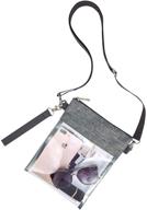 👝 stylish and functional clear crossbody purse bag - approved for stadiums and events with adjustable shoulder strap logo