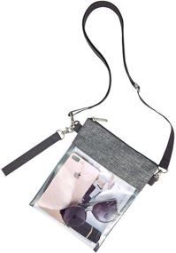 img 4 attached to 👝 Stylish and Functional Clear Crossbody Purse Bag - Approved for Stadiums and Events with Adjustable Shoulder Strap