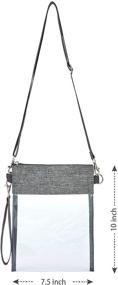 img 1 attached to 👝 Stylish and Functional Clear Crossbody Purse Bag - Approved for Stadiums and Events with Adjustable Shoulder Strap