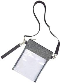 img 3 attached to 👝 Stylish and Functional Clear Crossbody Purse Bag - Approved for Stadiums and Events with Adjustable Shoulder Strap