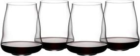 img 4 attached to 🍷 Set of 4 Clear Riedel Stemless Wings Pinot Noir Wine Glasses