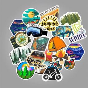 img 3 attached to 🎒 Laptop Stickers Pack: Outdoor Style DIY Stickers VSCO 50PCS - Cute, Waterproof, Aesthetic, Trendy Stickers for Teens, Girls - Perfect Waterbottle, Laptop, Phone, Travel Case, Wall DIY - Water Bottles Stickers