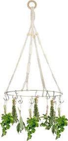 img 4 attached to 🧶 Macrame Hanging Drying Racks: Handmade Woven Herbal Drying Solution with White Rope (1 Piece)