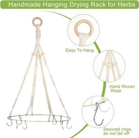 img 2 attached to 🧶 Macrame Hanging Drying Racks: Handmade Woven Herbal Drying Solution with White Rope (1 Piece)