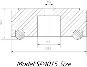 img 3 attached to 🔊 Улучшение производительности динамика: Monosaudio 4шт. 40x15 мм подставка из алюминиевого сплава с конусовидными изоляционными ножками для аудио-динамиков и усилителей – поглощение ударов, черного цвета.