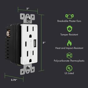 img 3 attached to Enhance Your Electrical Setup with 🔌 TOPGREENER TU21536AC W 2PCS Outlet Outlets Receptacles