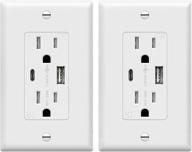 enhance your electrical setup with 🔌 topgreener tu21536ac w 2pcs outlet outlets receptacles логотип