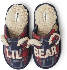 img 3 attached to Comfortable & Cozy: Dearfoams Family Buffalo Slipper Toddlers Boys' Shoes