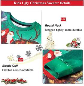 img 1 attached to Christmas Sweater Sweatshirt for Boys - Lovekider Dinosaur Clothing