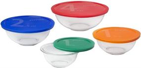 img 4 attached to 🔧 Efficient and Versatile: Pyrex Smart Essentials 8-Piece Mixing Bowl Set