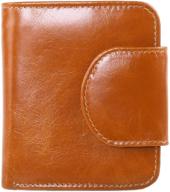 👛 yafeige women's rfid blocking small compact wallet: tri-fold leather slim minimalist pocket wallet ladies purse (brown) logo