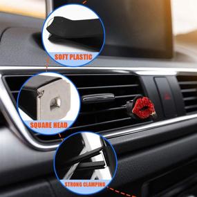 img 1 attached to 🚗 40-Piece Car Vent Clips with Square Head Design - Ideal for Car Freshies, Office, Home, & DIY Decorations - Includes 1 Storage Box