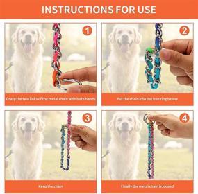 img 2 attached to 🌈 Rainbow Dog Collar and Leash Set - SEGUROS Training Collar and Leash for Medium & Small Dogs - Chewy Leashes and Collar