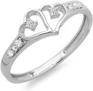 sterling silver diamond promise engagement women's jewelry logo