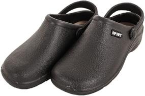 img 3 attached to Sport Solid Slingback Garden Clogs Men's Shoes