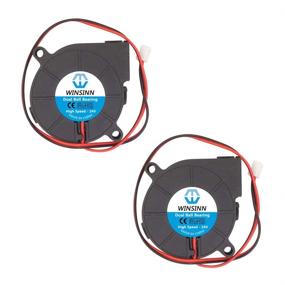 img 1 attached to 🌬️ Pack of 2Pcs - WINSINN Dual Ball Bearings 50mm Blower Fan Brushless Cooling 24V 5015 50mm15mm