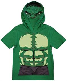 img 3 attached to Marvel Avengers Boys' Hooded Tee with Mask - Perfect for Superhero Fans