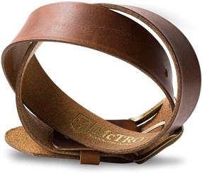 img 1 attached to McTROY Heavy Leather Handcrafted Casual Men's Belt Accessories: Style and Durability for Every Occasion