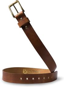 img 2 attached to McTROY Heavy Leather Handcrafted Casual Men's Belt Accessories: Style and Durability for Every Occasion