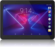 планшет lectrus 10-дюймовый android версия: quad-core 1,3 ггц, 5g wi-fi, двойные камеры, полноэкранный дисплей full hd, 16 гб, 6000 мач - черный логотип