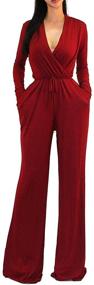 img 4 attached to 👗 Vivicastle Sleeve Cocktail Jumpsuit - Women's Clothing Medium | Jumpsuits, Rompers & Overalls