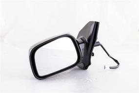 img 3 attached to 🚘 Reliable Toyota Corolla LE/S Left Side Door Mirror | Non-Heated, Non-Folding | Painted Black | 2003-2008 | TO1320179