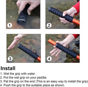 img 1 attached to 🚣 Enhance Your Kayaking Experience with Ayaport Non-Slip Silicone Wraps for Take-Apart Paddles: Ultimate Grip and Blister Prevention!