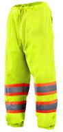 occunomix eco-tem2t-ys/m two tone class e mesh pants, small/medium, yellow - high-visibility safety workwear logo