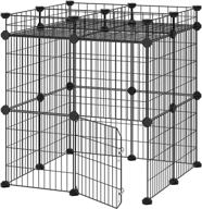 🐾 songmics pet playpen ulpi03h: customizable animal fence with storage and door for small animals - ideal for bunnies, rabbits, guinea pigs, and puppies - indoor use логотип