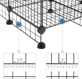 img 1 attached to 🐾 SONGMICS Pet Playpen ULPI03H: Customizable Animal Fence with Storage and Door for Small Animals - Ideal for Bunnies, Rabbits, Guinea Pigs, and Puppies - Indoor Use