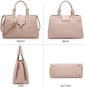 img 3 attached to Dasein Handbags Satchel Leather Shoulder Women's Handbags & Wallets in Satchels