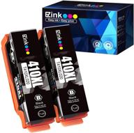 e-z ink (tm) updated chip remanufactured ink cartridge set for epson 410xl 410 xl t410xl - compatible with expression xp-640 xp-830 xp-7100 xp-530 xp-630 xp-635 (2 black) logo