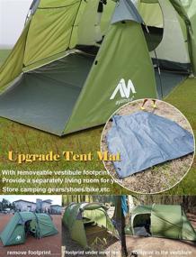 img 2 attached to 🏕️ AYAMAYA Pop Up Tent: 3-4 Person Automatic Setup, Double Layer Waterproof Design, 2 Doors - Perfect Christmas Outdoor Gift!