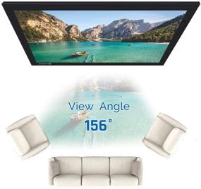 img 1 attached to 📽️ SCREENPRO 100-inch Fixed Frame Projection Screen for Ultimate Home Theater Experience