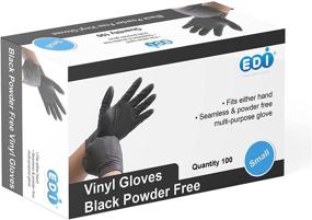 img 4 attached to 🧤 Superior Protection: EDI Black Vinyl Gloves for All-Purpose Use