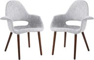 🪑 set of 2 phoenix home chinook arm chairs in winter grey with patterned twill fabric upholstery логотип