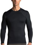 👕 tommie copper men's long sleeve shoulder support shirt: ultimate comfort for aching shoulders logo