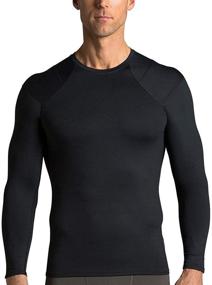 img 4 attached to 👕 Tommie Copper Men's Long Sleeve Shoulder Support Shirt: Ultimate Comfort for Aching Shoulders